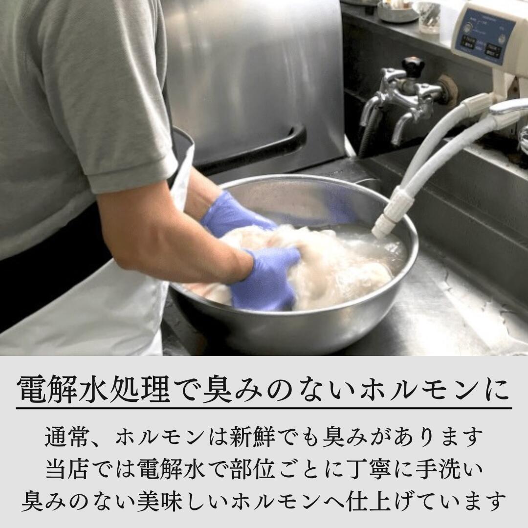 電解水処理で臭みのないホルモンに